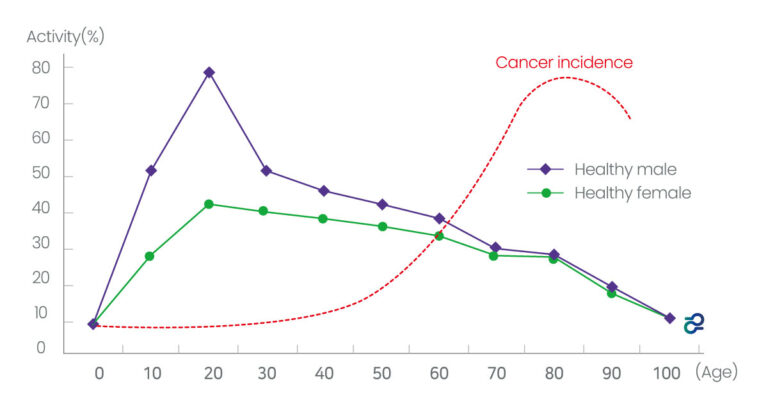 immune cell activity by age